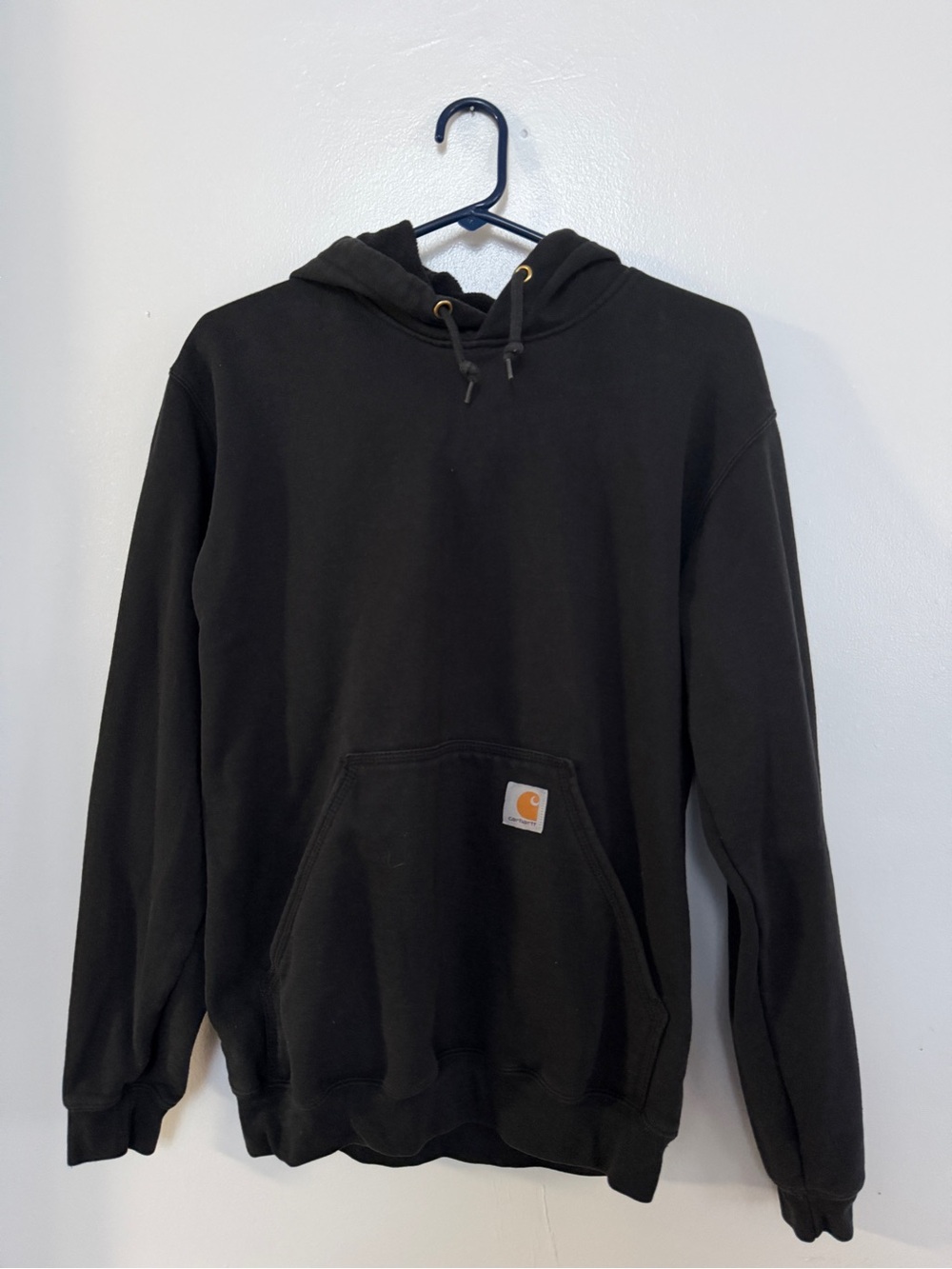 Carhartt Black Hooded Work Sweatshirt with Logo Patch